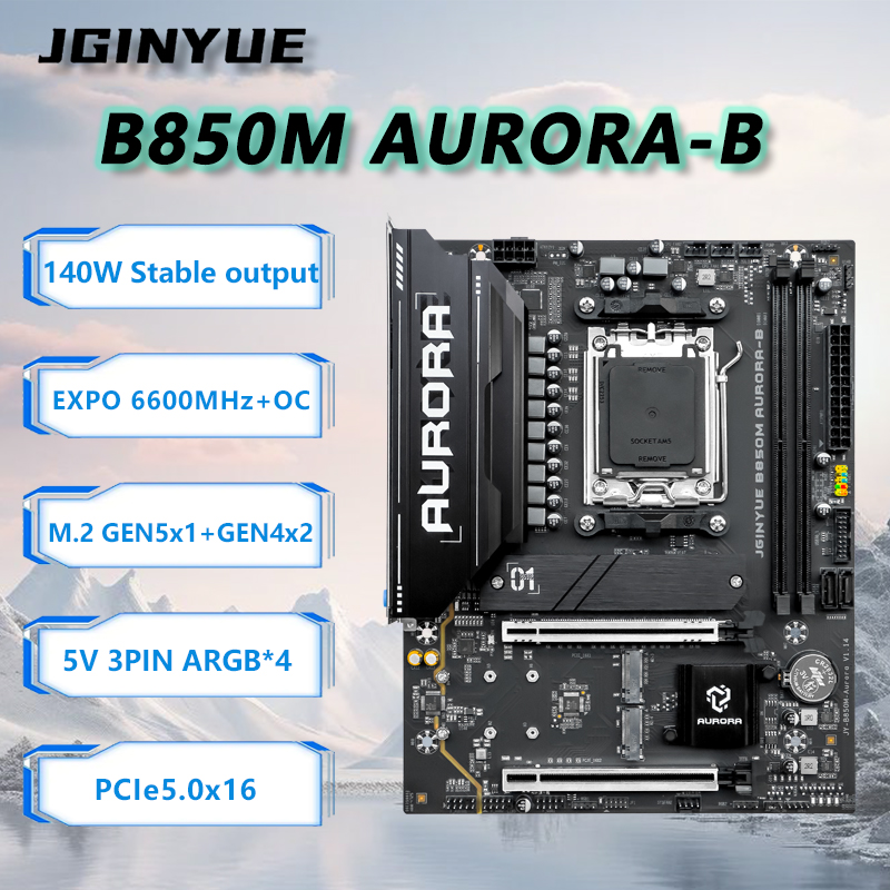 Am5 Micro Atx Pcie 5.0 Motherboard - JGINYUE B850M AURORA-B Nova placa-mãe M-ATX
