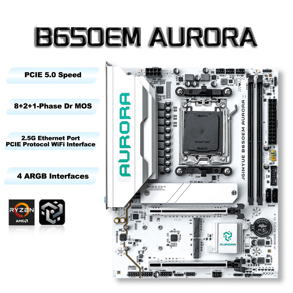 Am5 Micro Atx Pcie 5.0 Motherboard - Placas-mãe para jogos B650 MATX AMD