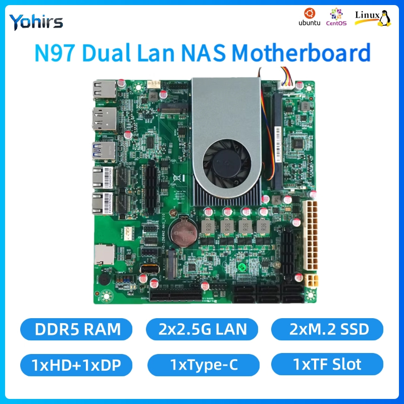 Mini Itx Dual 2.5G Nas Motherboard - Placa-Mãe Yohirs NAS Mini ITX com