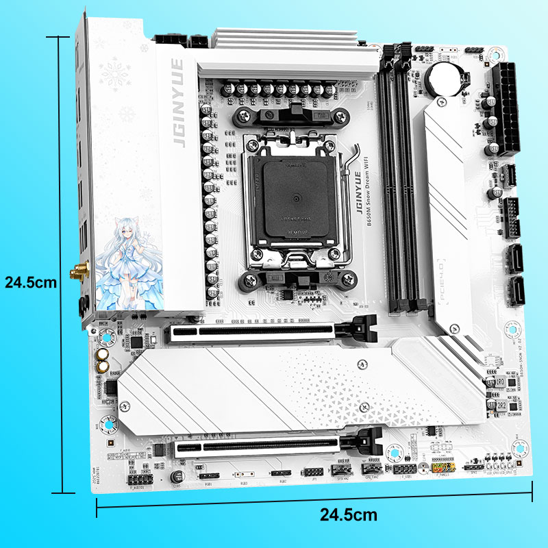 JGINYUE B650M Snow Dream WIFI  - Am5 Micro Atx Pcie 5.0 Motherboard avaliação e preço