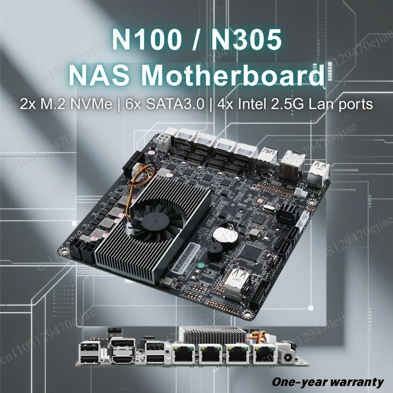 Placa-mãe N100 Mini ITX NAS DD - Mini Itx Dual 2.5G Nas Motherboard avaliação e preço
