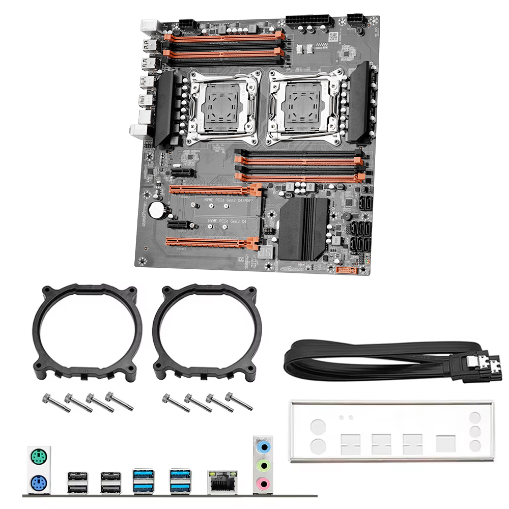 Kit de Placa-Mãe X99 Dual CPU  - Dual Lga2011-3 Server Motherboard Combo avaliação e preço