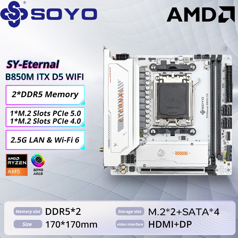 Soyo b850m argb placa-mãe wifi - X870E Atx Motherboard avaliação e preço