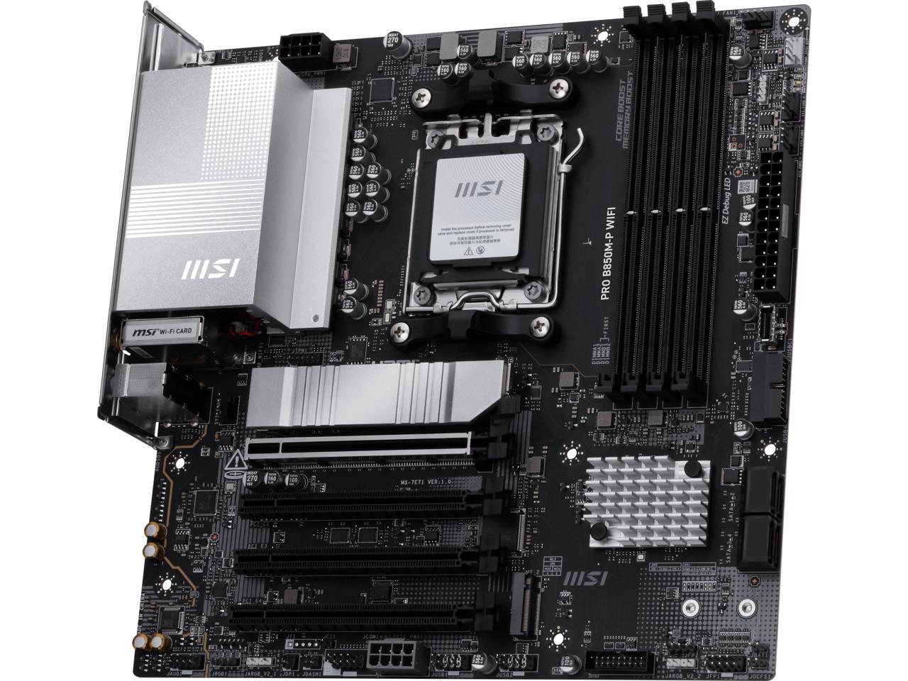 Placa-mãe MSI PRO B850M-P WIFI - Am5 Micro Atx Pcie 5.0 Motherboard avaliação e preço