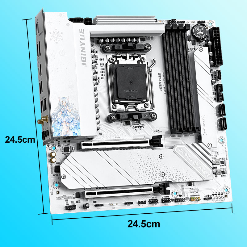 JGINYUE B650E Snow Dream AM5 M - Am5 Micro Atx Pcie 5.0 Motherboard avaliação e preço