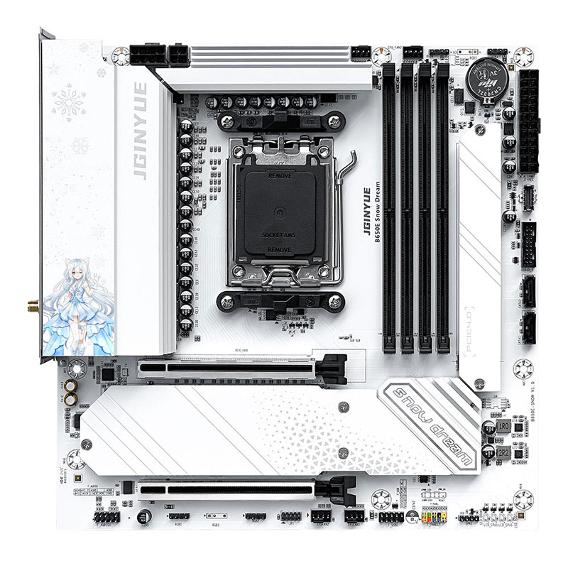 JGINYUE B650E Snow Dream AM5 M - Am5 Micro Atx Pcie 5.0 Motherboard avaliação e preço