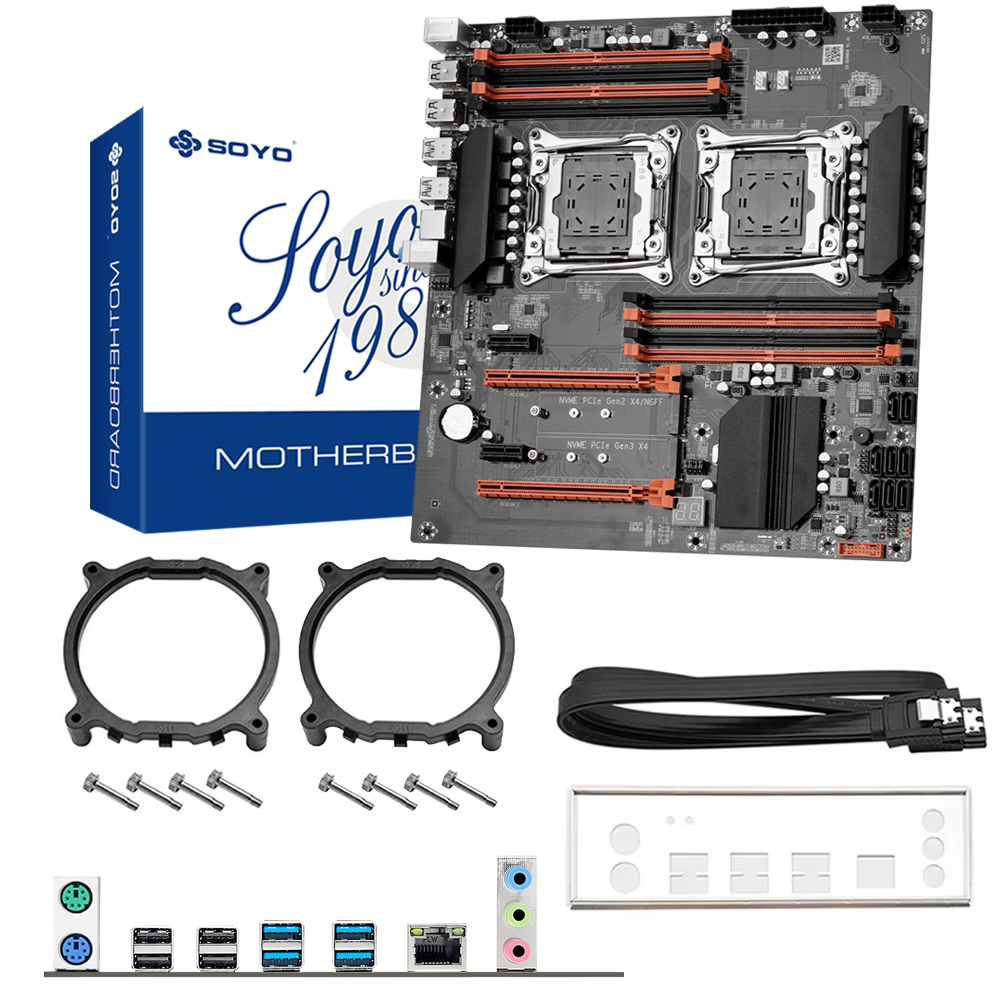 Placa-Mãe Gamer SOYO X99 Dual  - Dual Lga2011-3 Server Motherboard Combo avaliação e preço